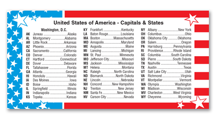 P15 - USA - Capitals and States