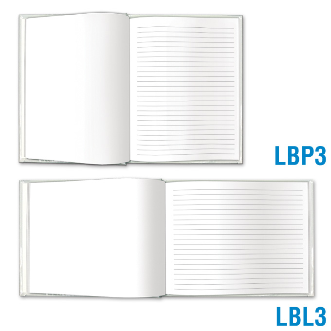 Blank Book Large - Blank & Solid-Lined Pages: click to enlarge