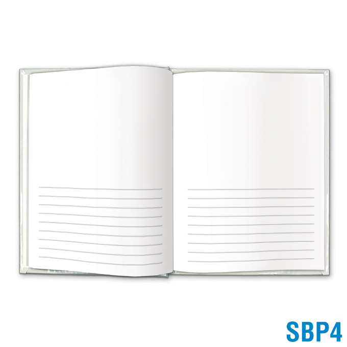 Blank Book Small - 1/2 Blank & 1/2 Solid-Lined Pages: click to enlarge
