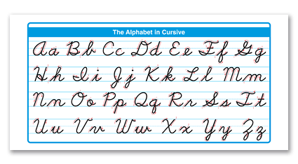 P8 - Cursive Alphabet