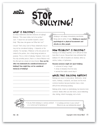 Anti-Bullying Page 1