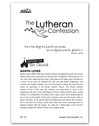 Lutheran Confession Page 1