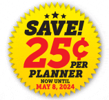 Save 25¢ Per Planner