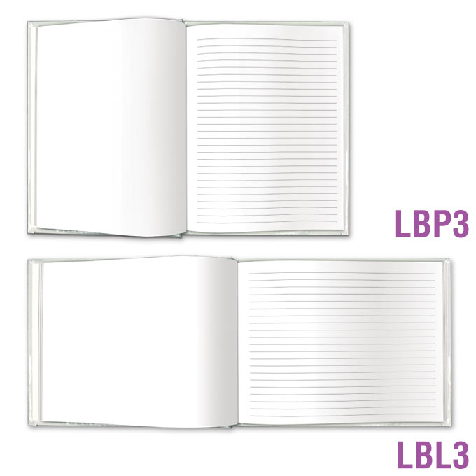 Blank Book Large - Blank & Solid-Lined Pages