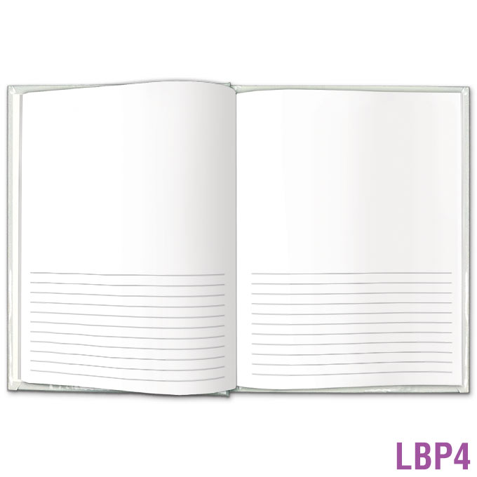 Blank Book Large - 1/2 Blank & 1/2 Solid-Lined Pages