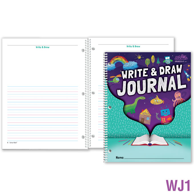 WJ1 – Write & Draw Journal (Grades K–1): click to enlarge