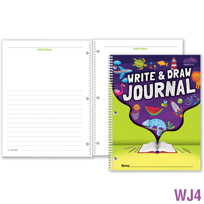 WJ4 – Write & Draw Journal (Grades 4–5) - Cover and Spread